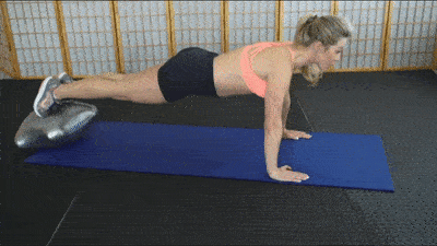 Exercise classes with the Exercise Star - showing push ups on toes